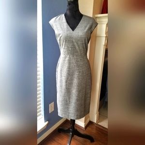 Ann Taylor Factory Suit Dress Size 4 in Grey, Black and White Weave NWOT